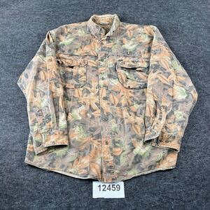 Vintage 1990s Allegheny Trail Hunting Shirt Mens XL Multicolor Camo Tree Hiking